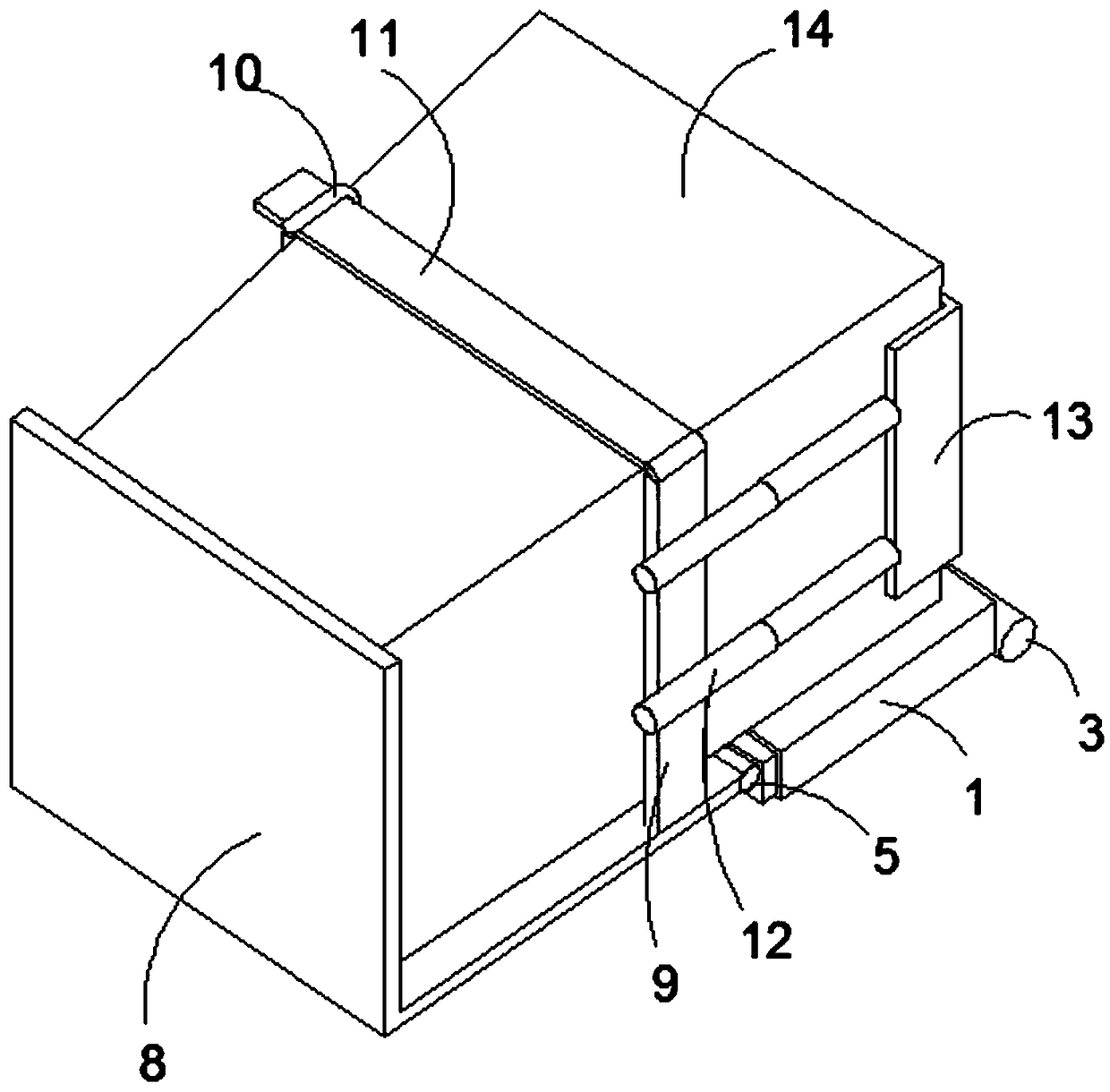 Automatic loading and unloading mechanical arm of compression garbage truck