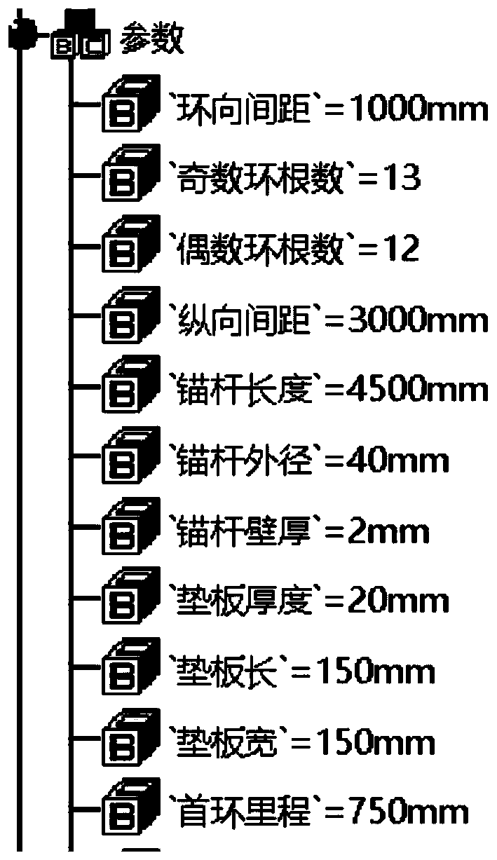 Tunnel primary support rapid modeling method