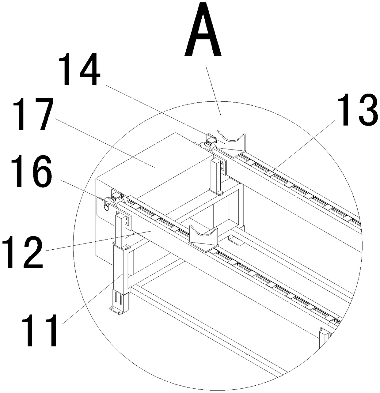 Axle housing conveying line