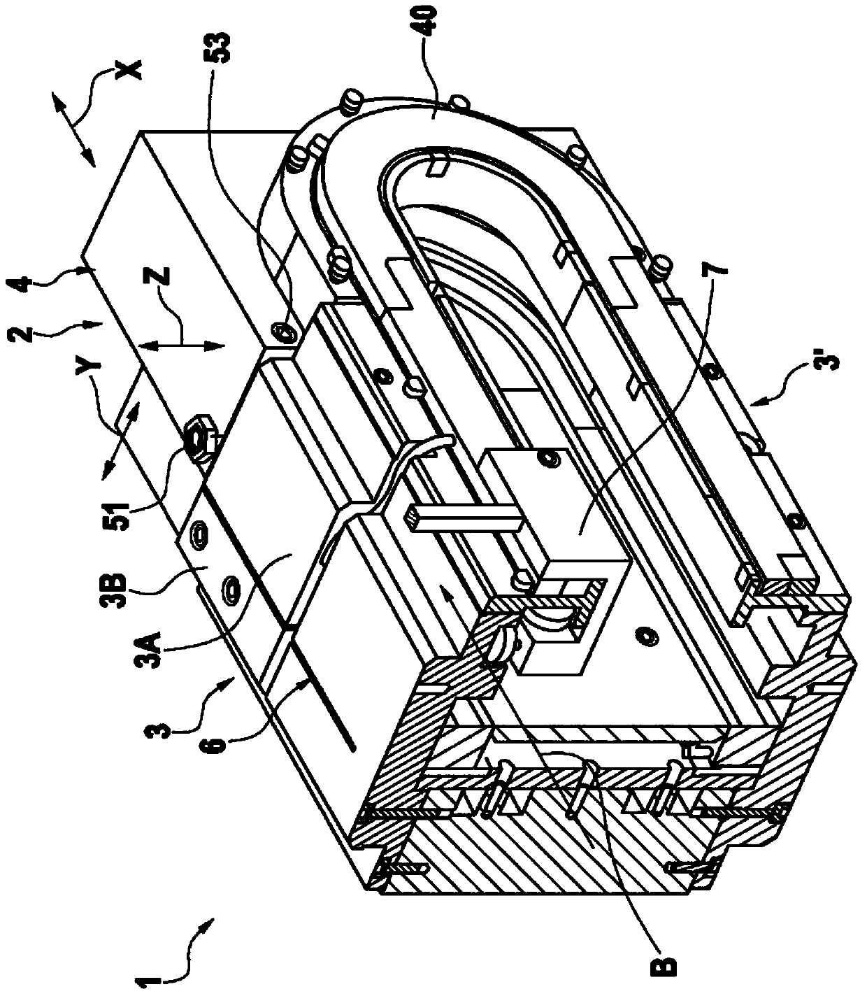 Transport system having a lock device