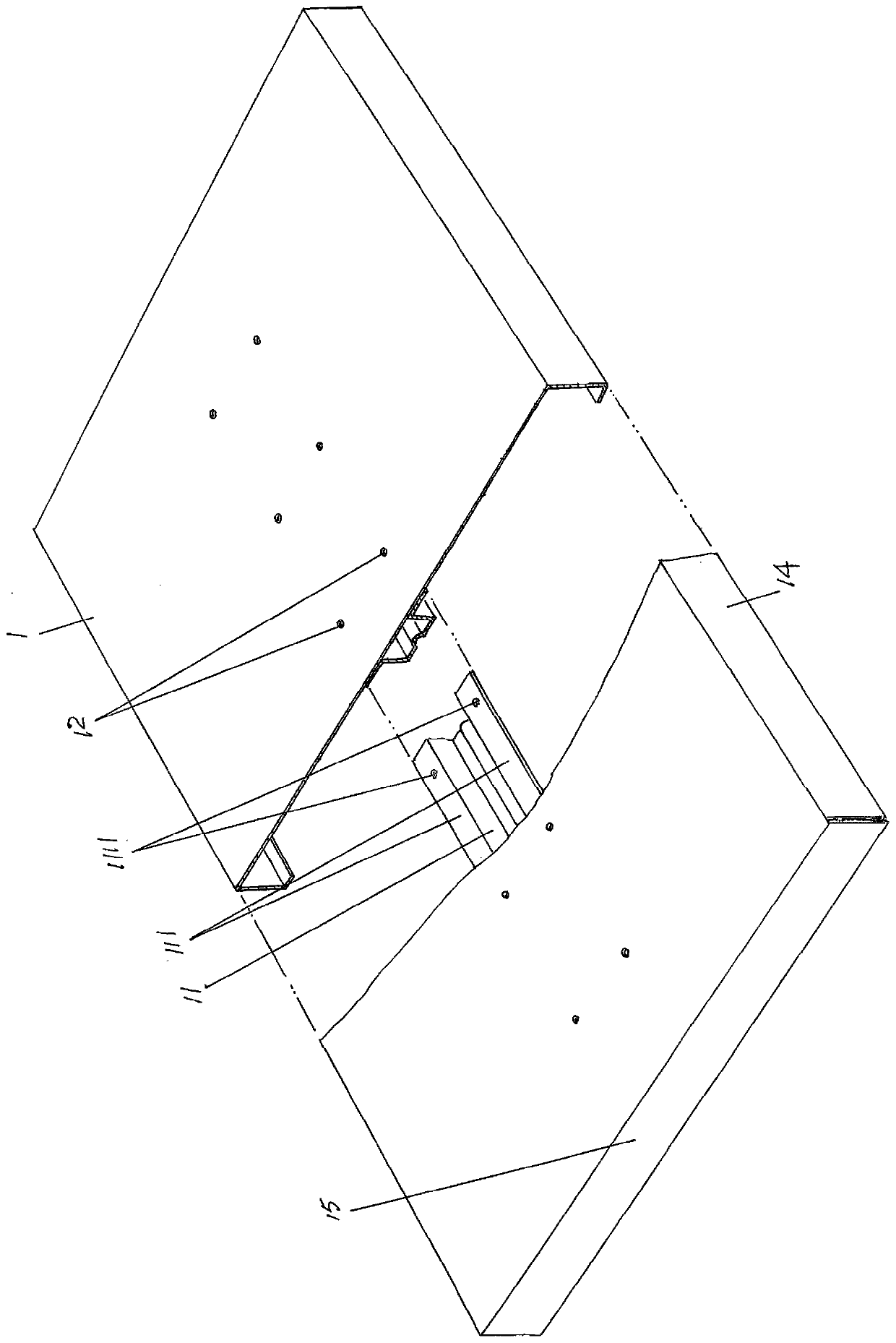 Shelf shelving plate structure