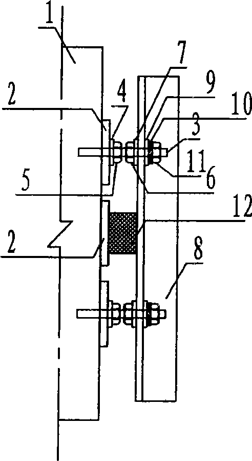 Steel plate fixing device and method for pasting steel plate construction by coating and scraping method