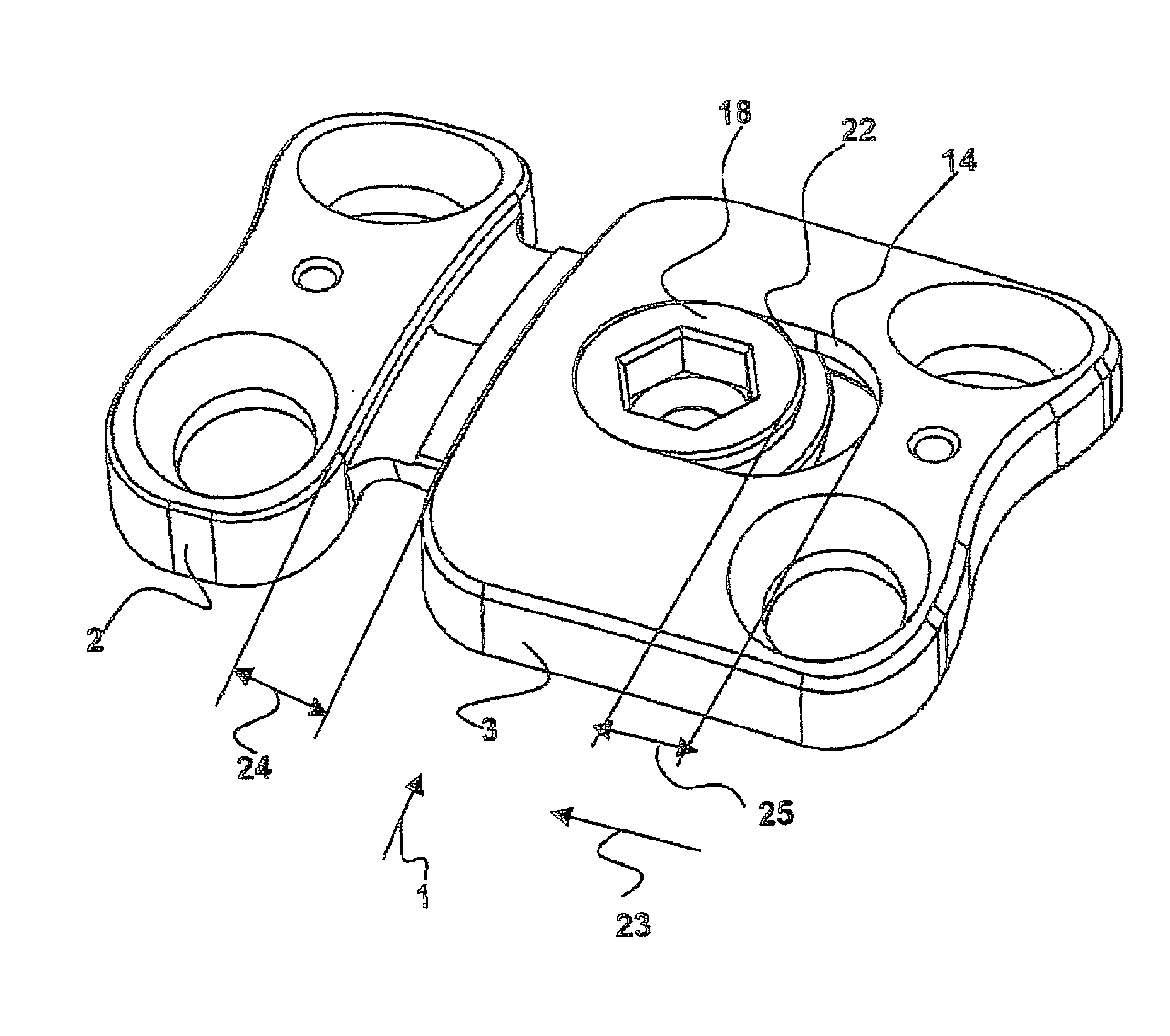 Plate implant, in particular for use on a spinal column