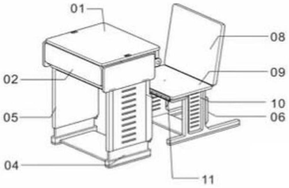 Multifunctional folding table and chair