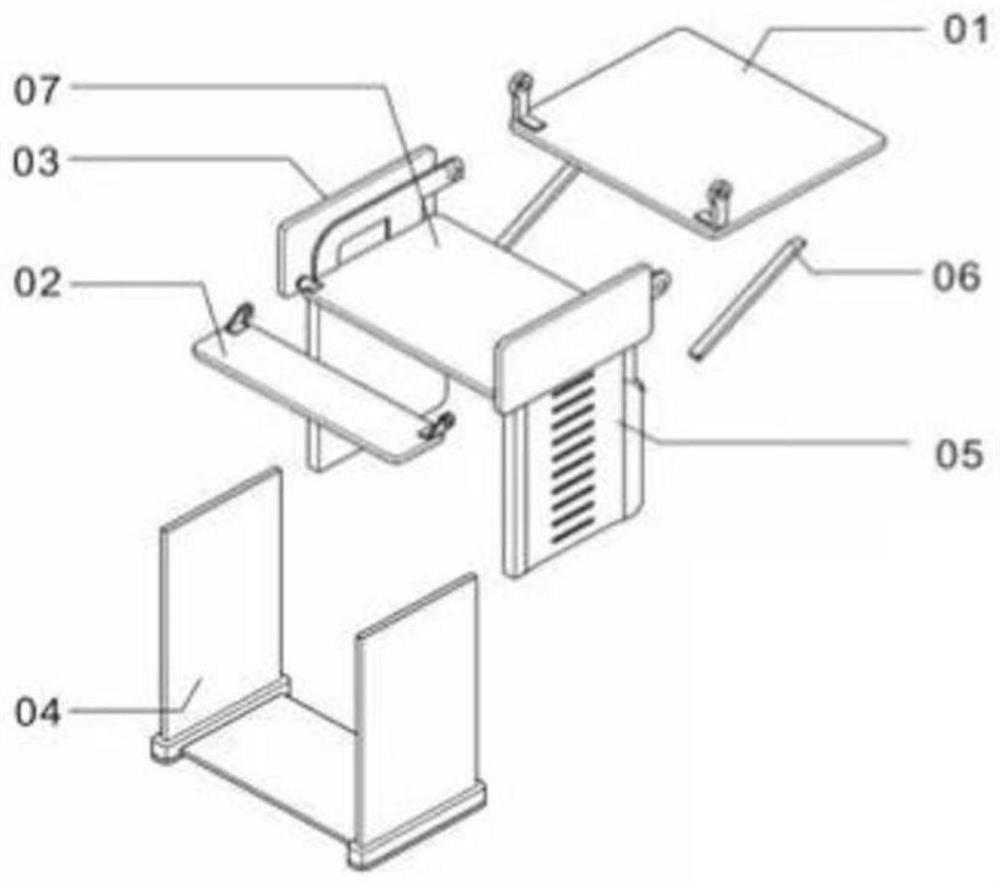 Multifunctional folding table and chair