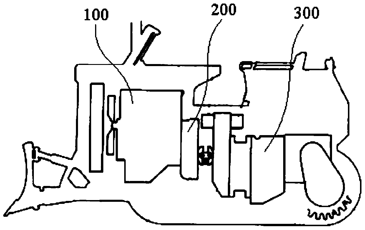 Shock absorbing device and engine system