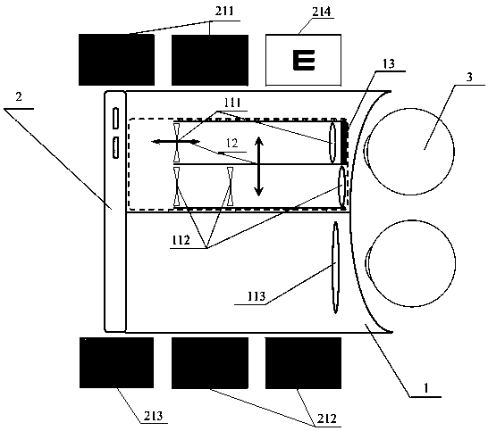 Human eye vision monitoring system and method