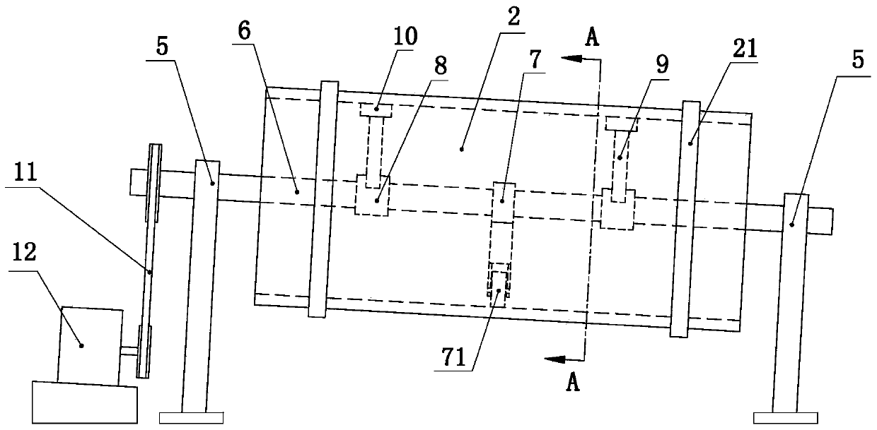 Anti-caking device of drum granulator