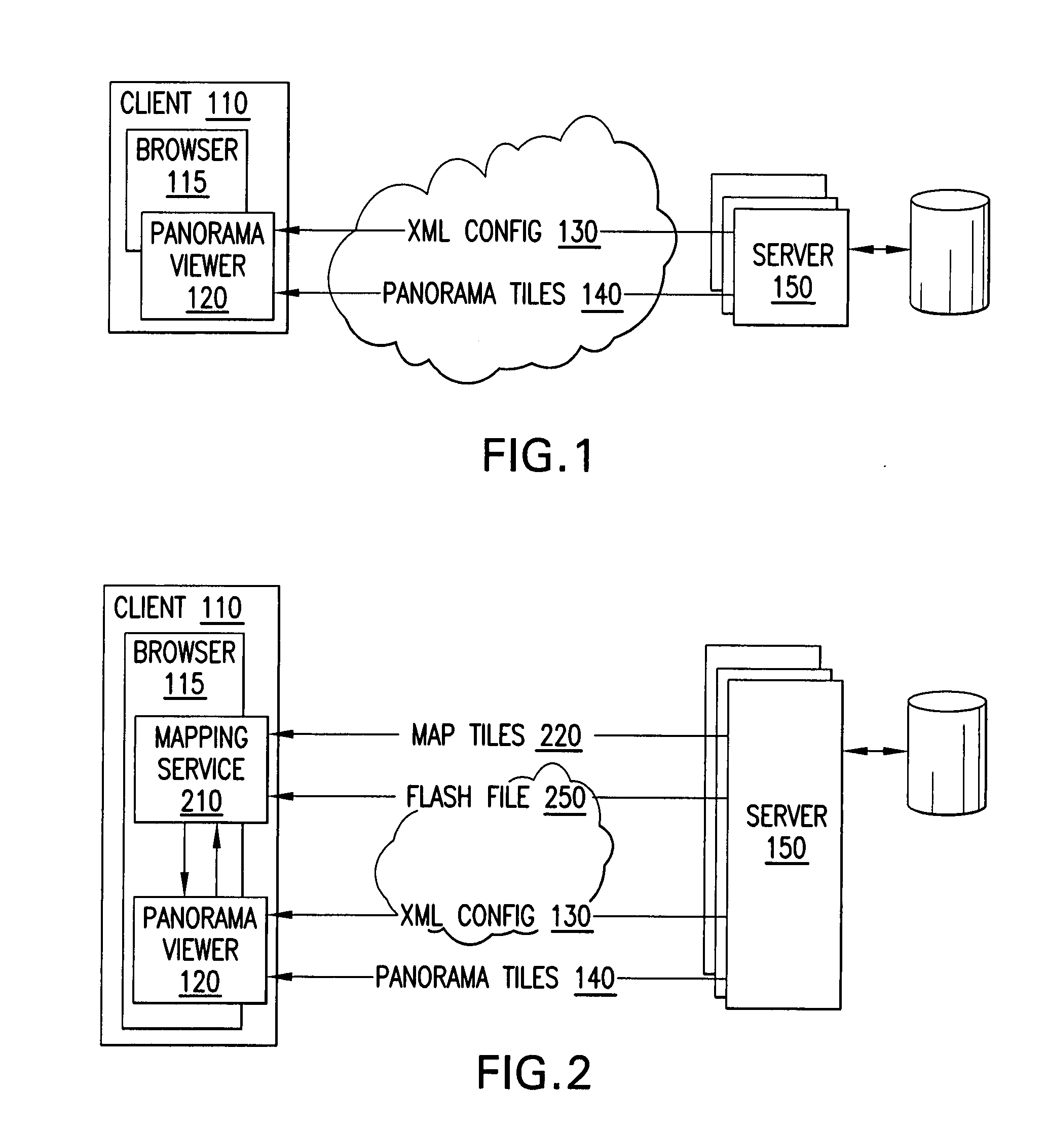 Efficient rendering of panoramic images, and applications thereof