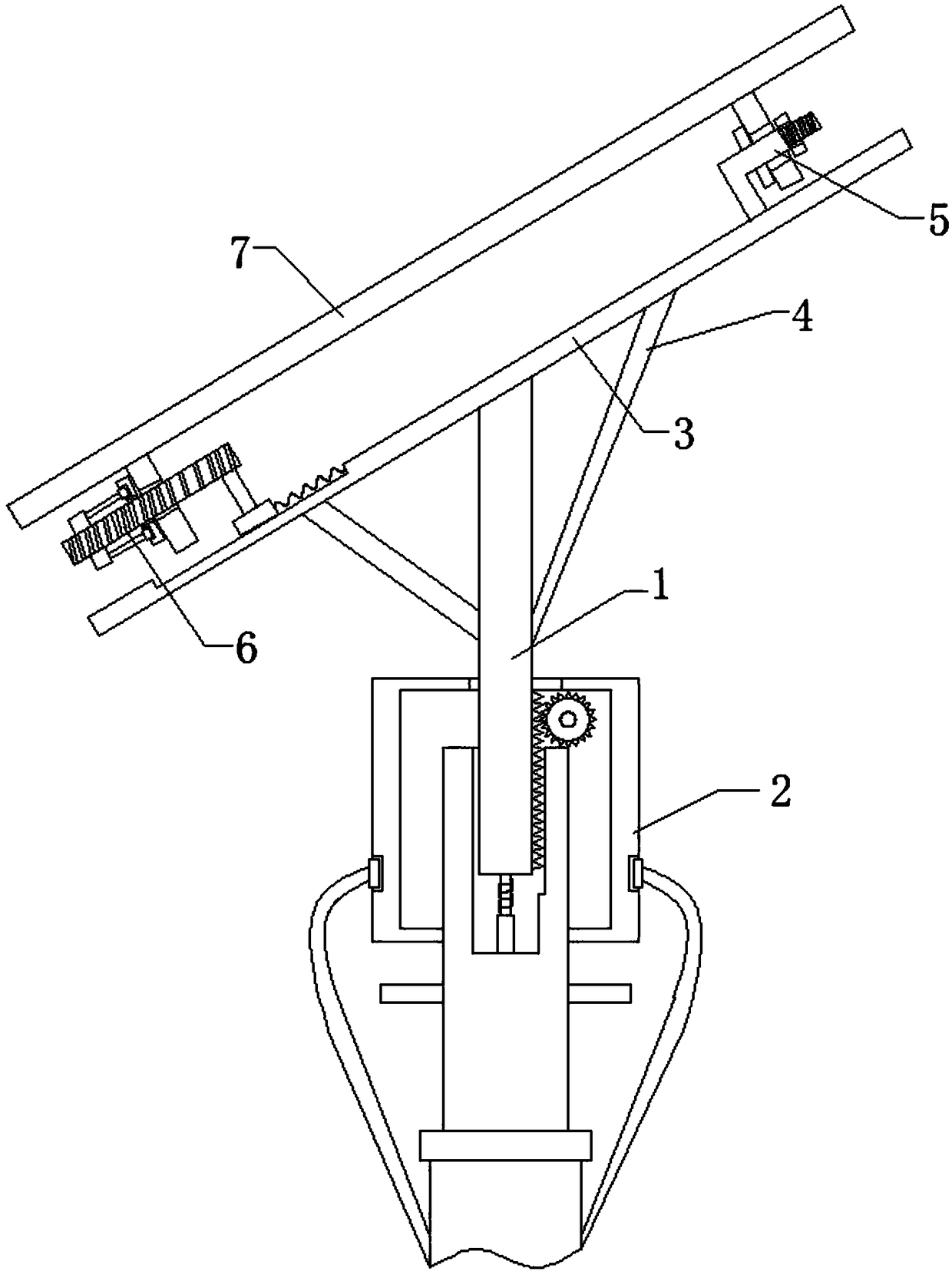 Solar panel supporting structure