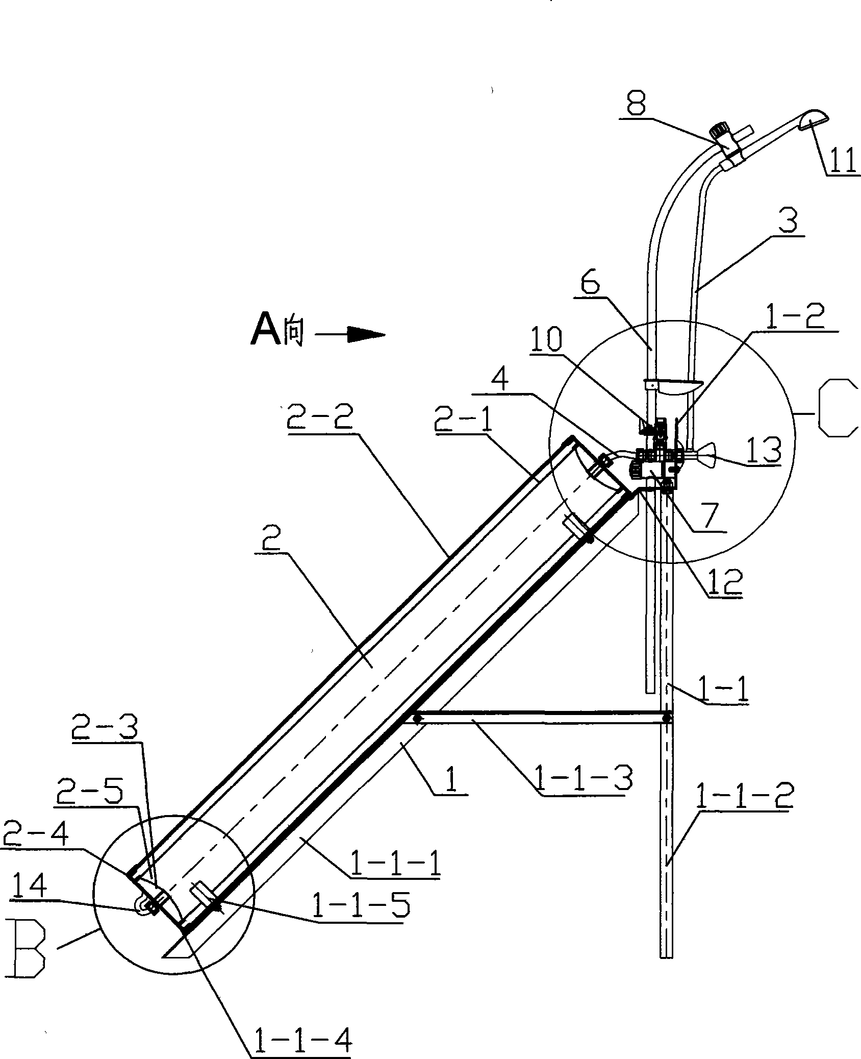 Portable solar showering device