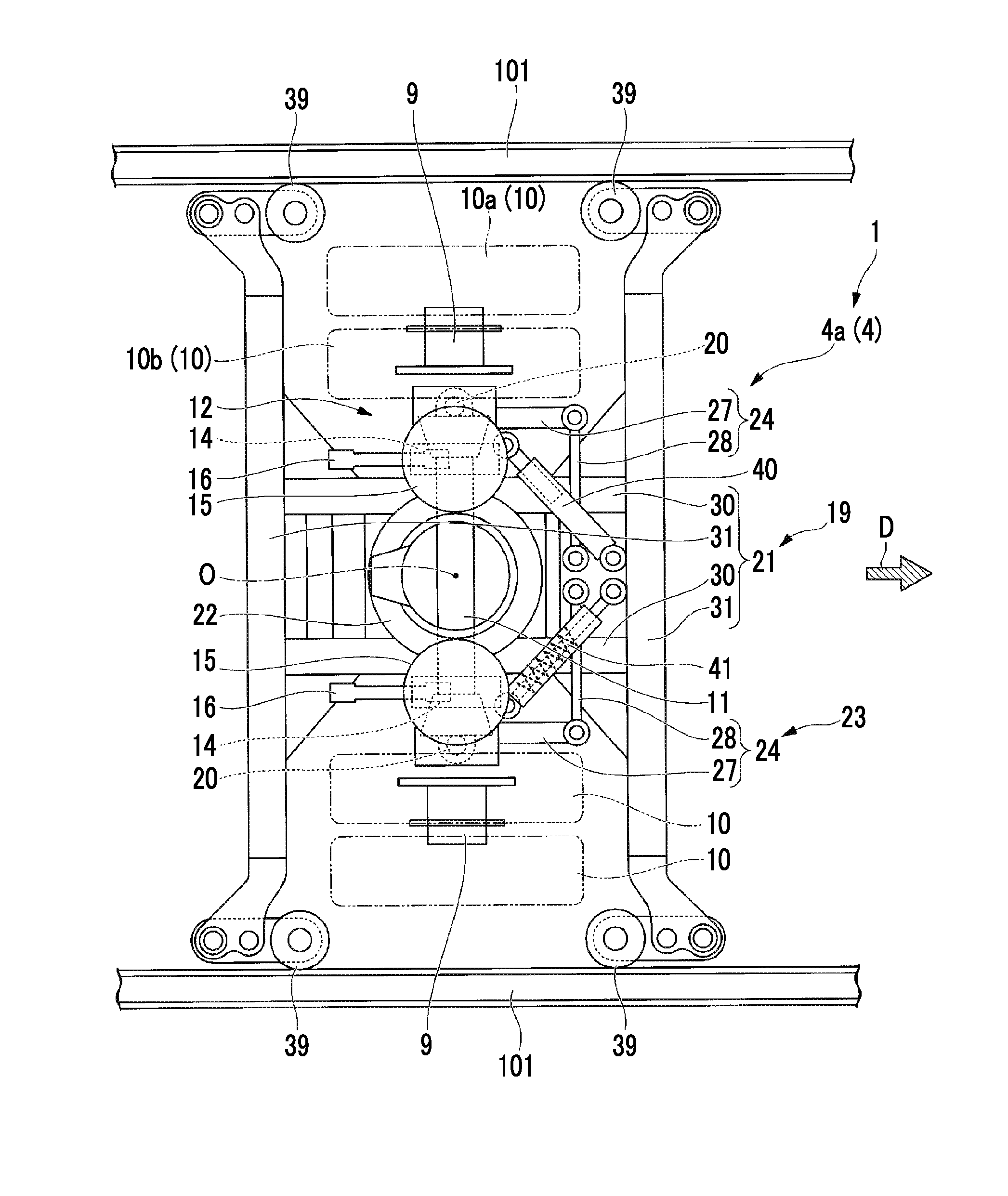 Steering bogie, and vehicle for track-based transportation system