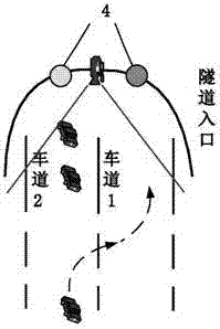 Multi-lane tunnel traffic flow control system based on traffic monitoring