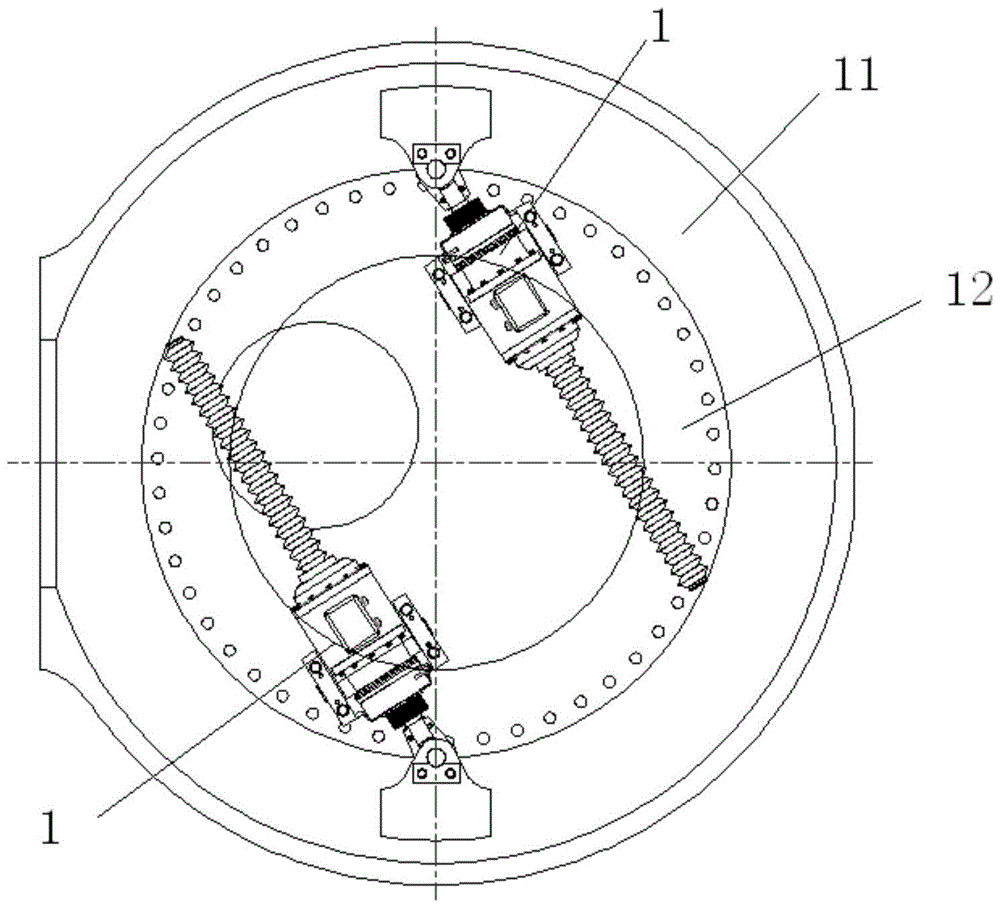 Electric direct drive wind power pitch drive system