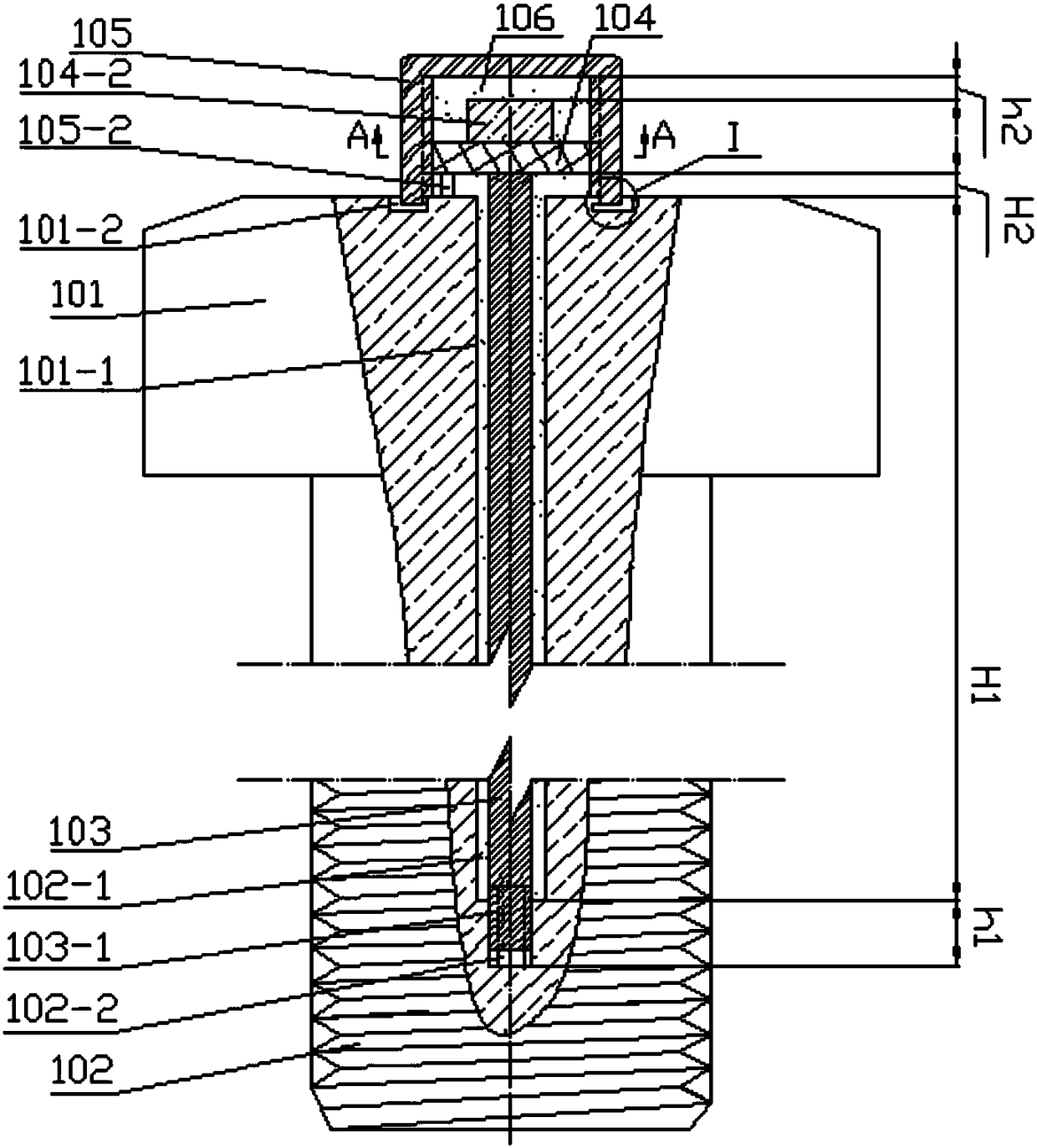 Precise pre-tightening bolt