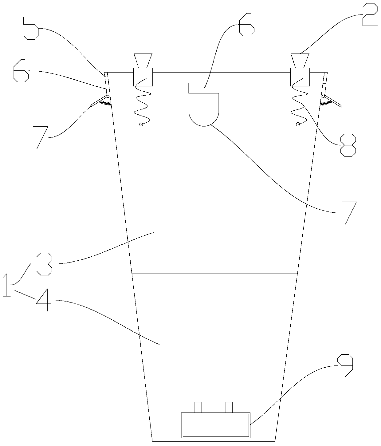 Domestic garbage collecting device and use method thereof