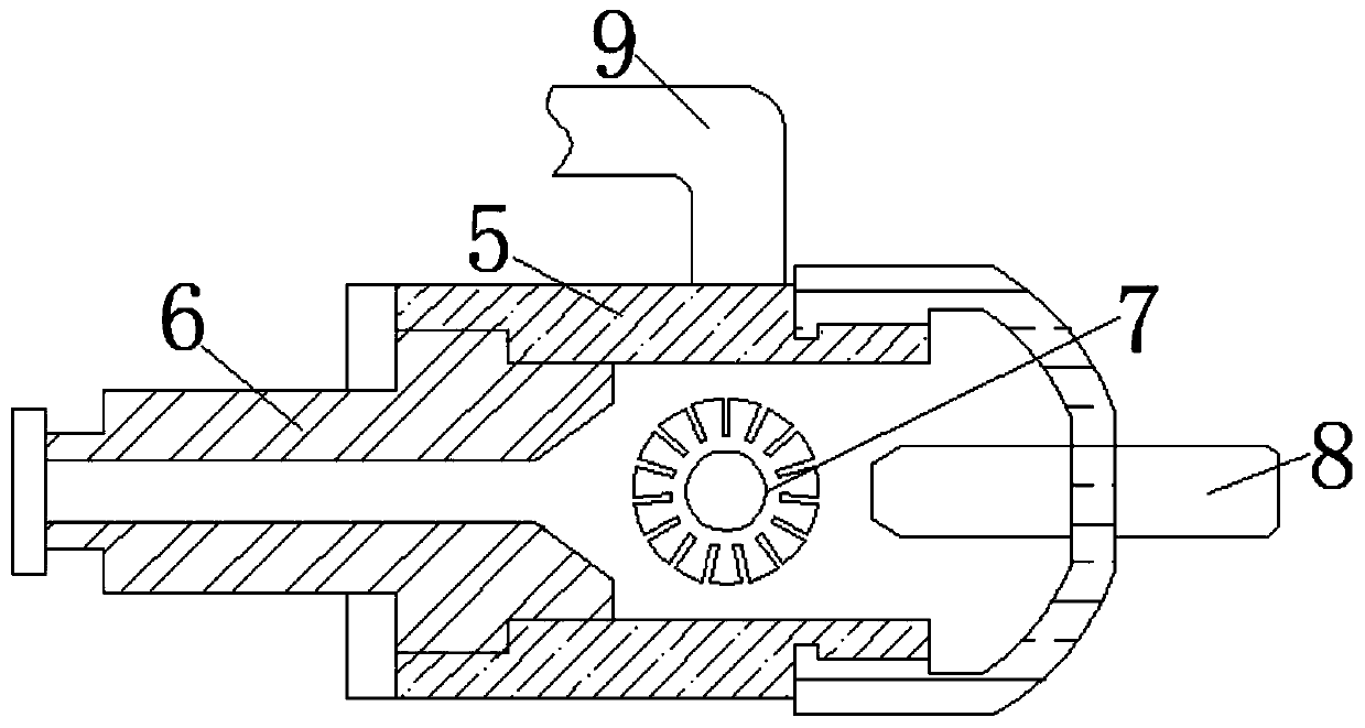 Matched high-pressure spraying box based on coal mining equipment