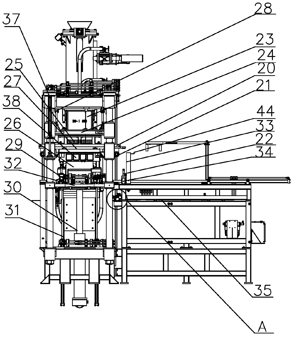 Full-automatic sand casting molding machine for clay sand