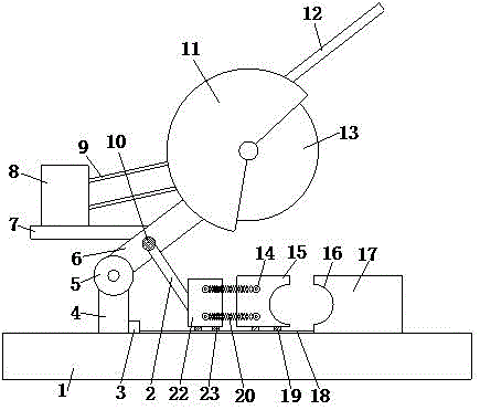 Hardware cutting machine with clamping function