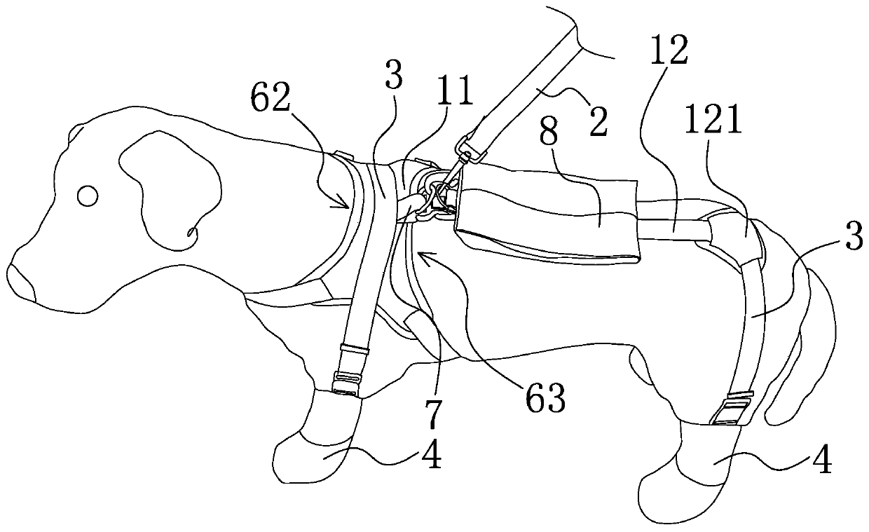 Wearable pet leashing component