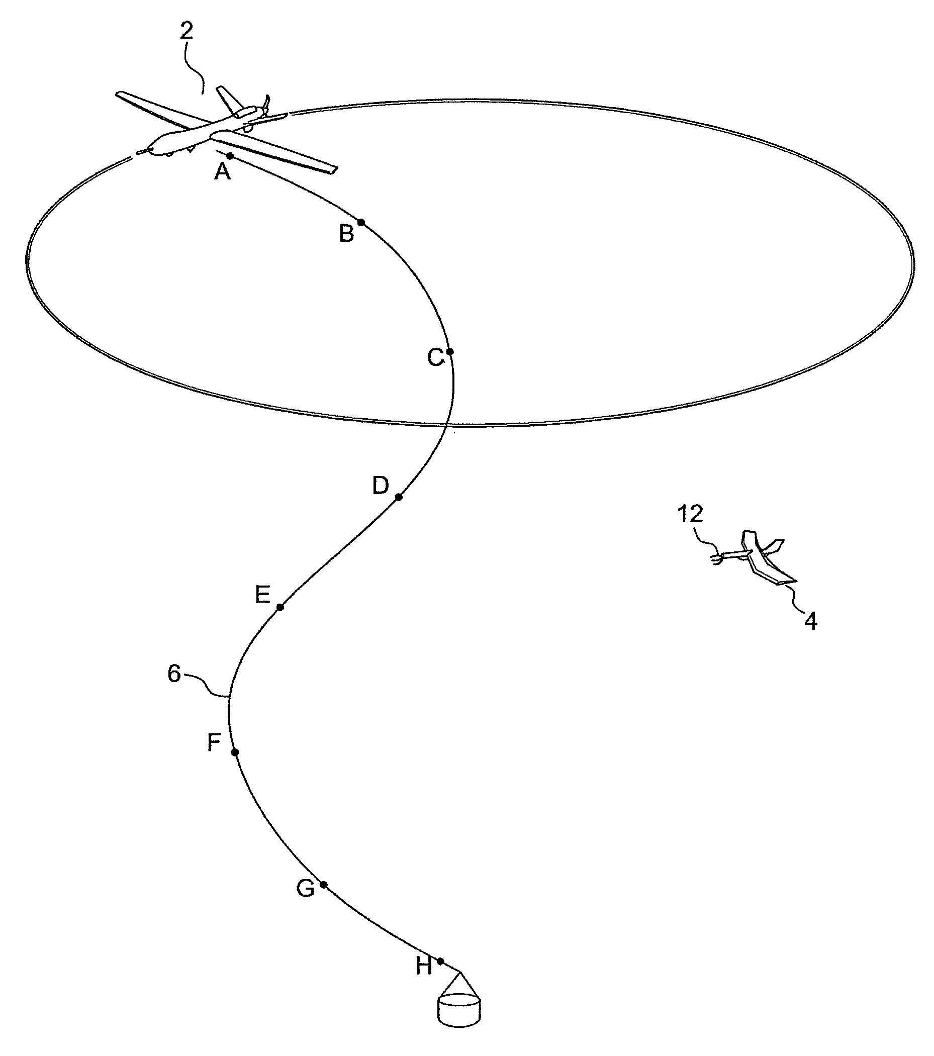 System and method for the retrieval of a smaller unmanned aerial vehicle by a larger unmanned aerial vehicle