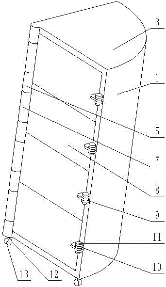 Mechanical part box convenient to move and transport