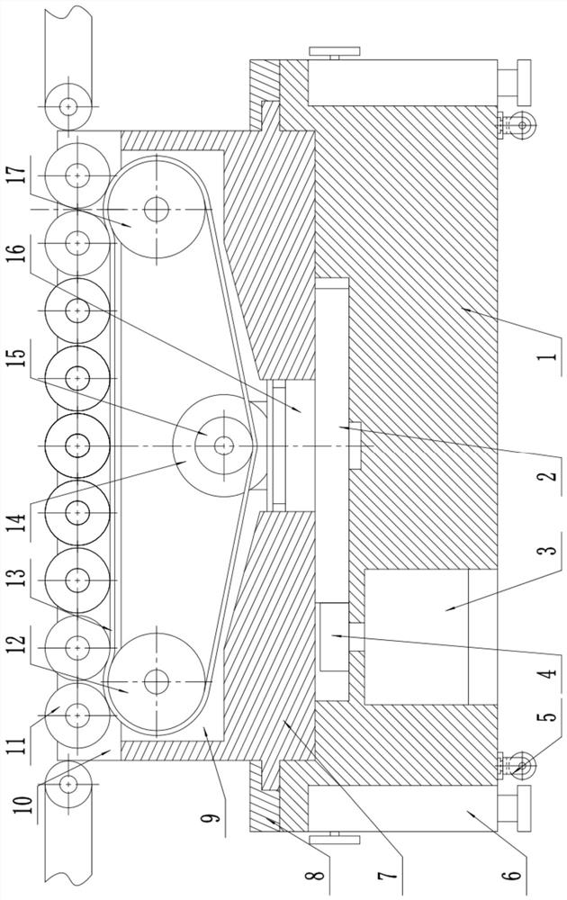 A transportation mechanism of a robot intelligent production line