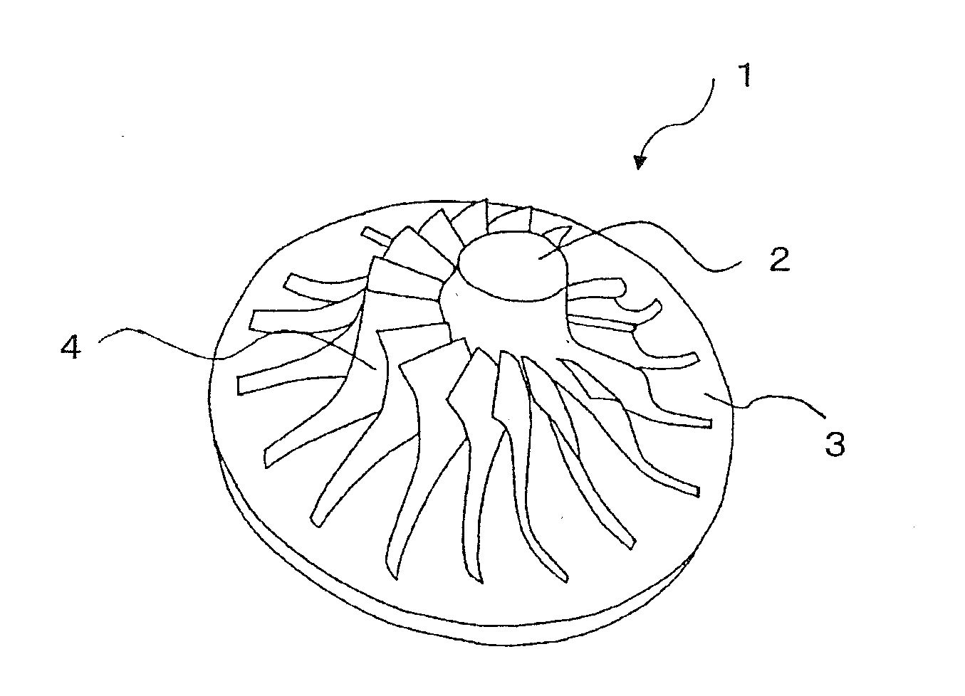 Al ALLOY CAST IMPELLER FOR COMPRESSOR AND PROCESS FOR PRODUCING SAME