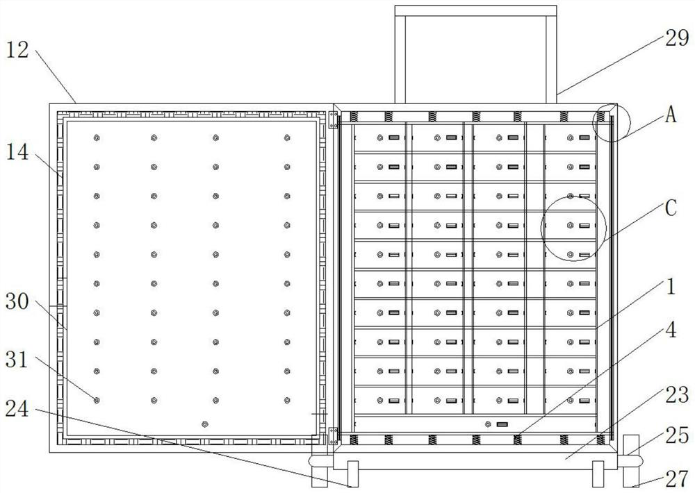 Electromagnetic shielding box