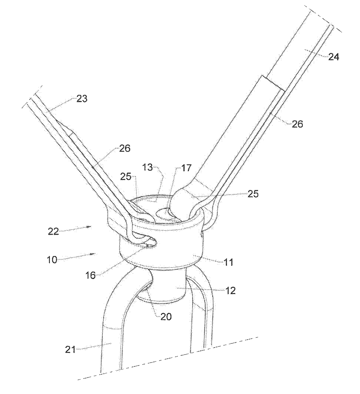 Belaying lanyard equipped with improved swivel connection