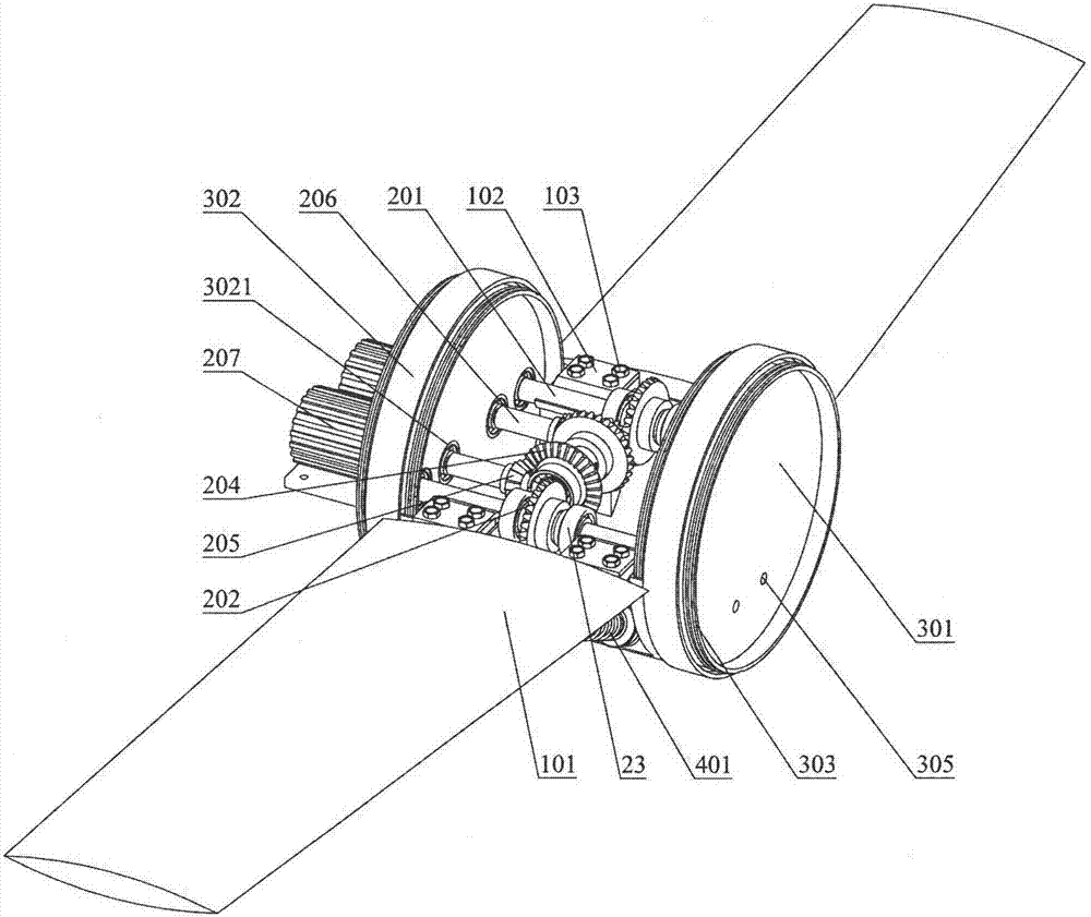 Swing-hydrofoil-type wave energy collecting device for small-size ocean underwater vehicle