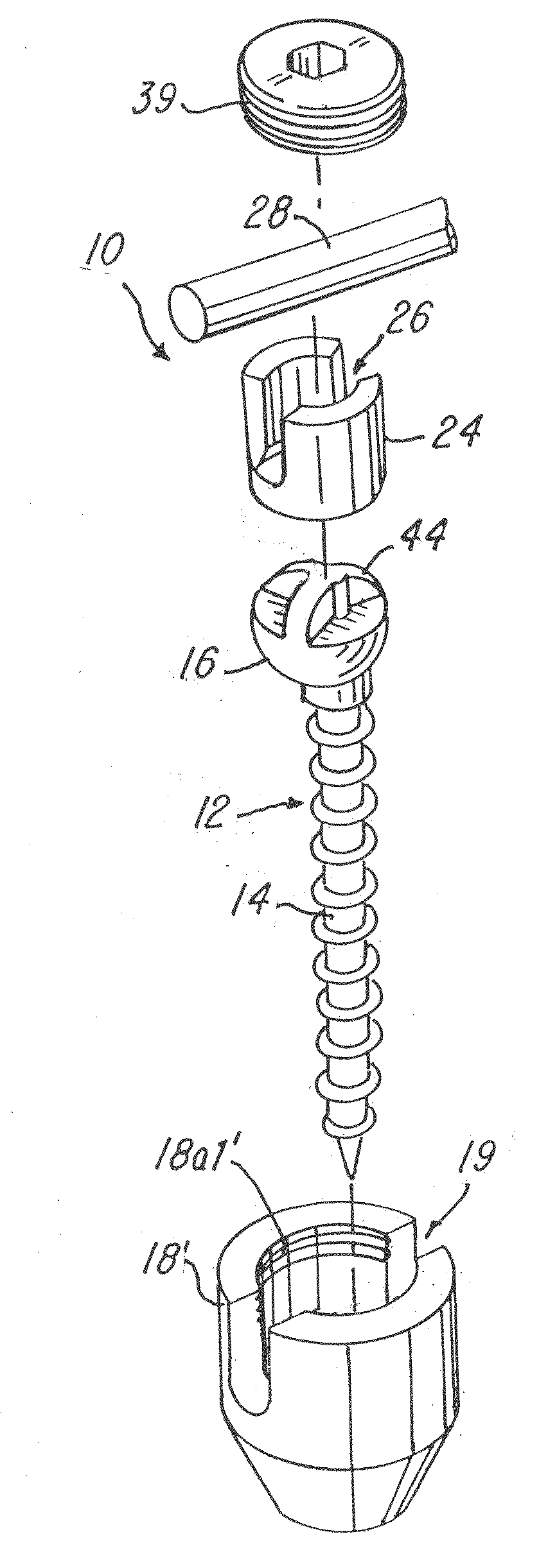 Offset multiaxial or polyaxial screw, system and assembly