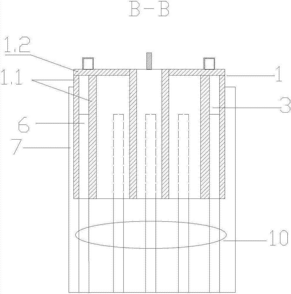 Explosion device of filling pile head and construction method thereof