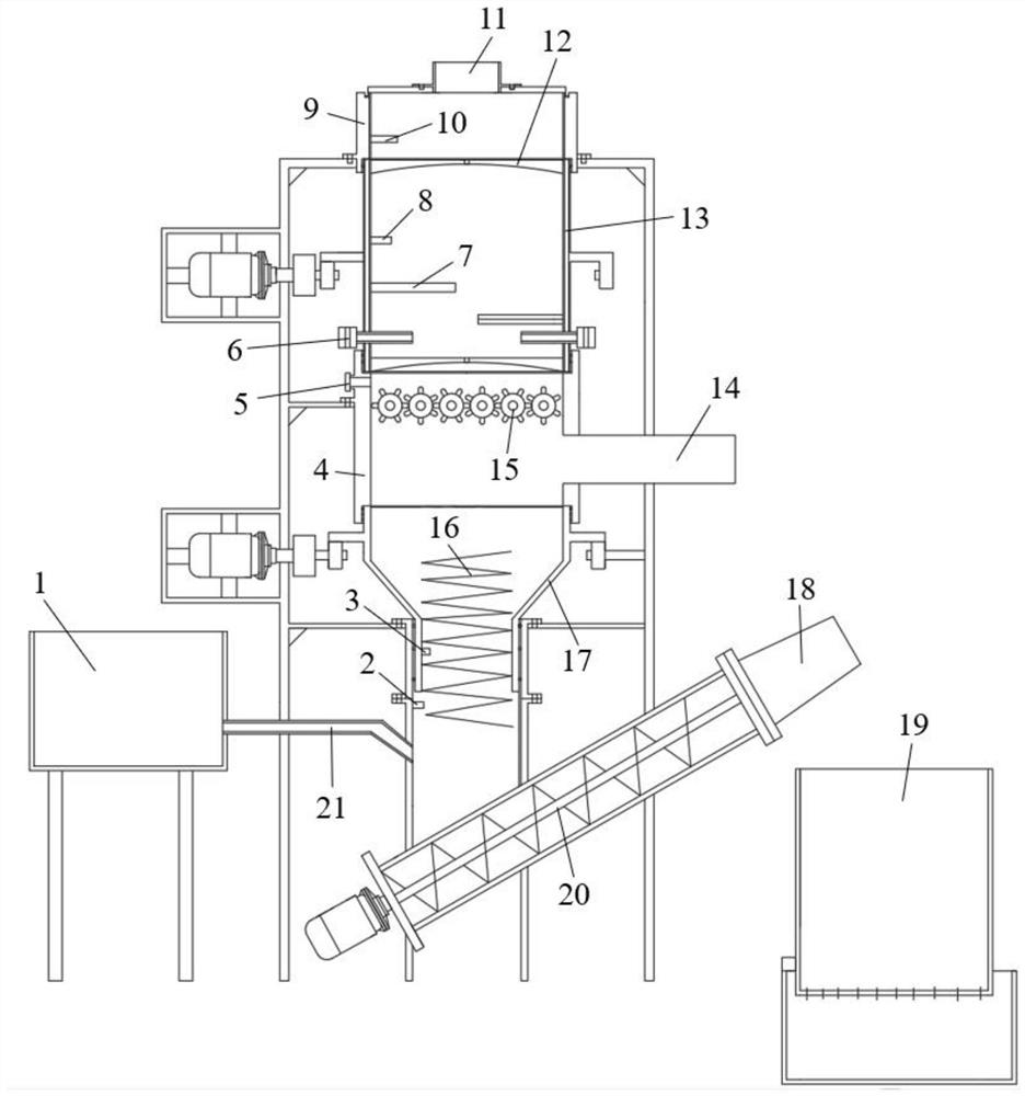 Rotary downdraft type straw pyrolytic carbon gas co-production equipment