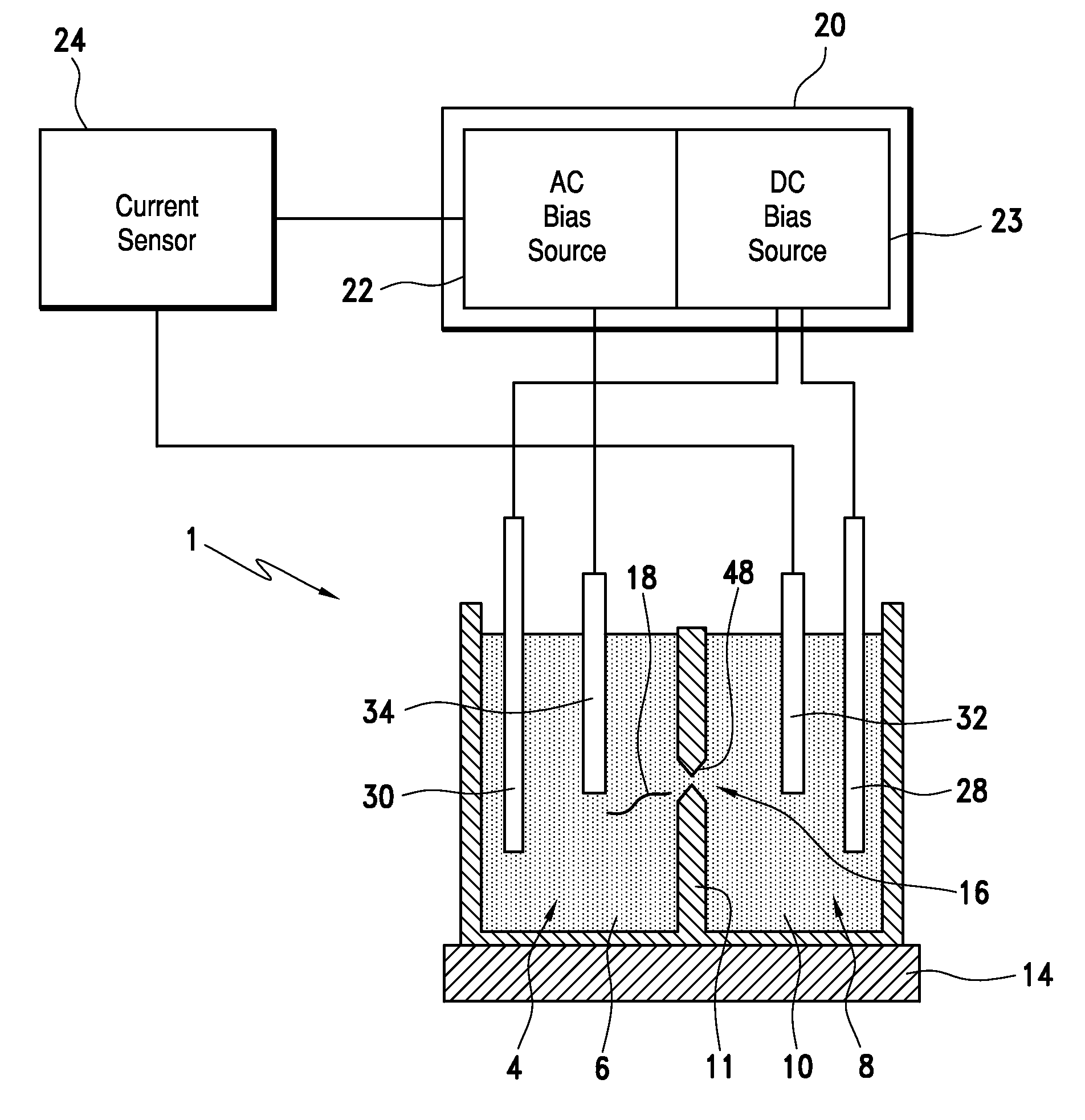 Controlled translocation of a polymer in an electrolytic sensing system