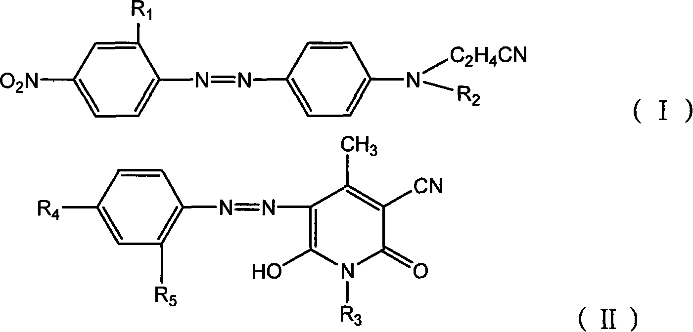 Ccomposition of dispersed yellow dye