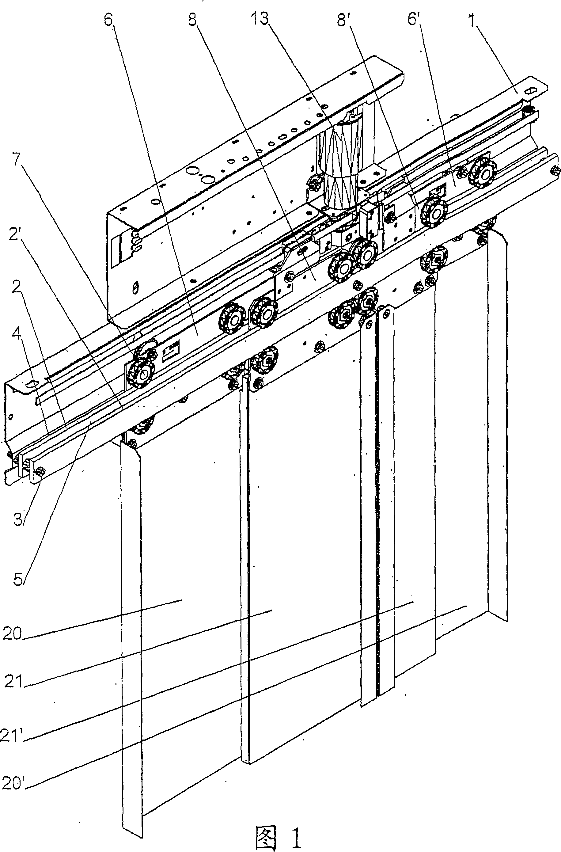 Door construction for a lift