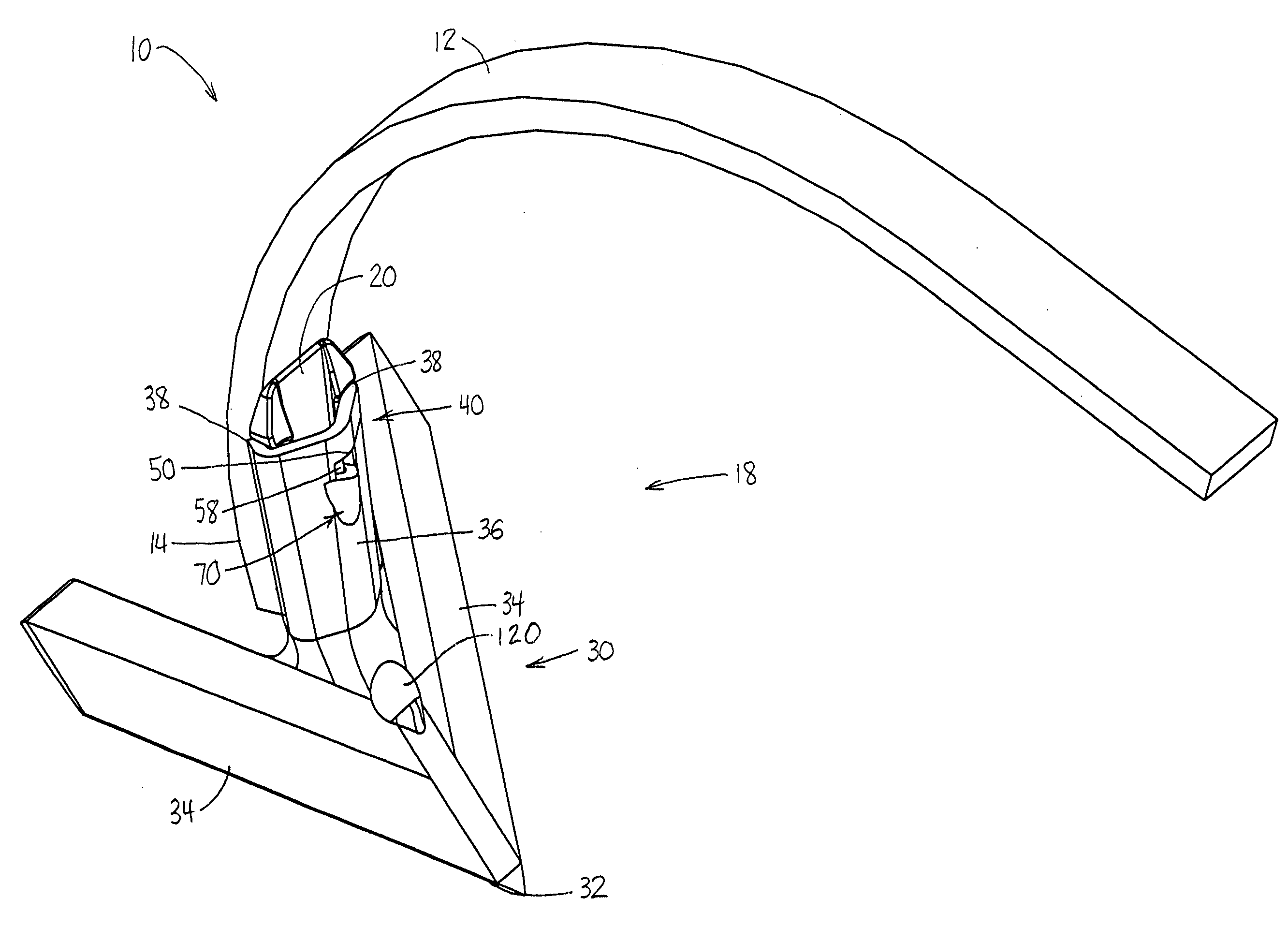 Knock-on sweep structure and tools therefor