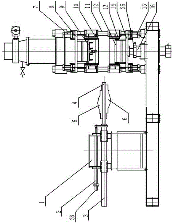 Horizontal sand-ejecting and parting clay-bonded sand automatic moulding machine