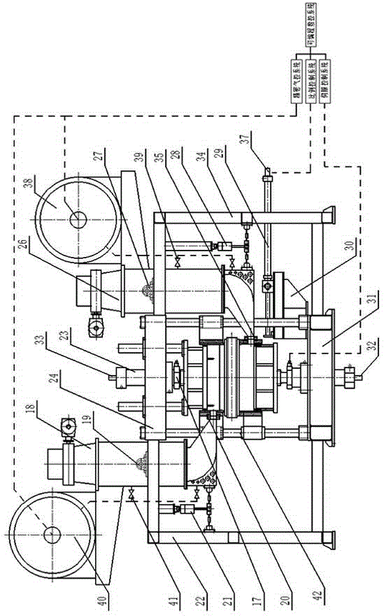 Horizontal sand-ejecting and parting clay-bonded sand automatic moulding machine