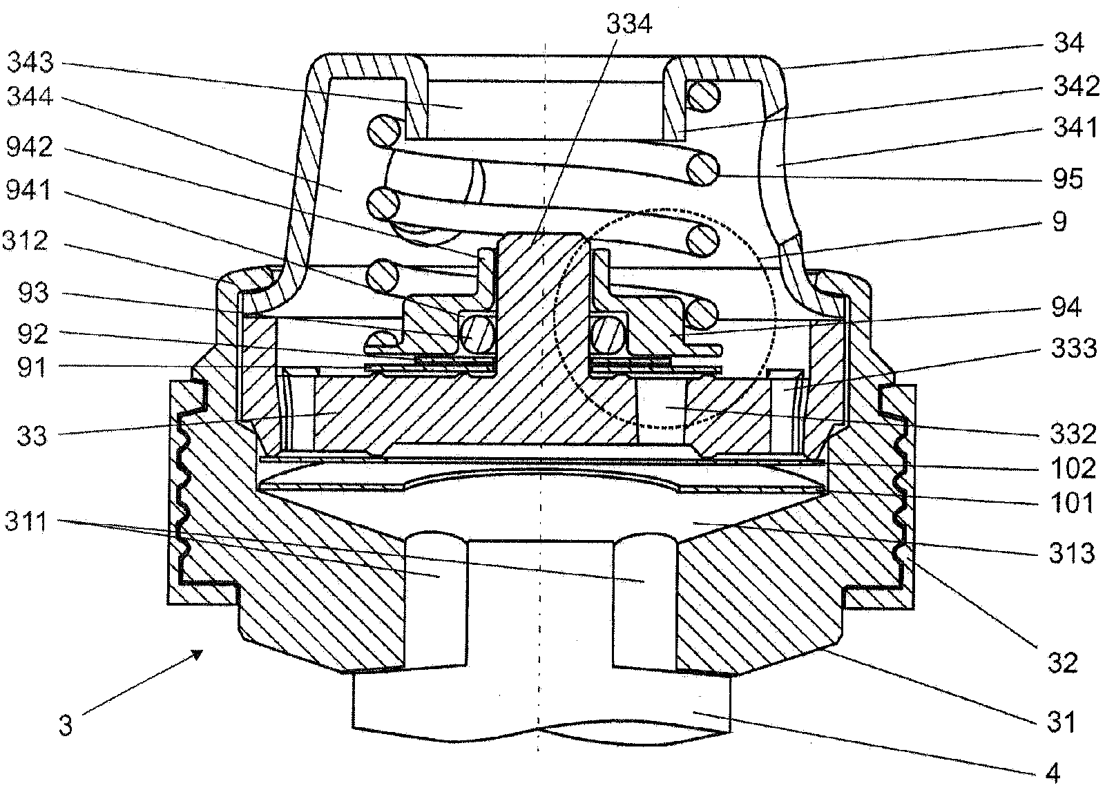 Hydraulic damper with adjustable rebound valve assembly