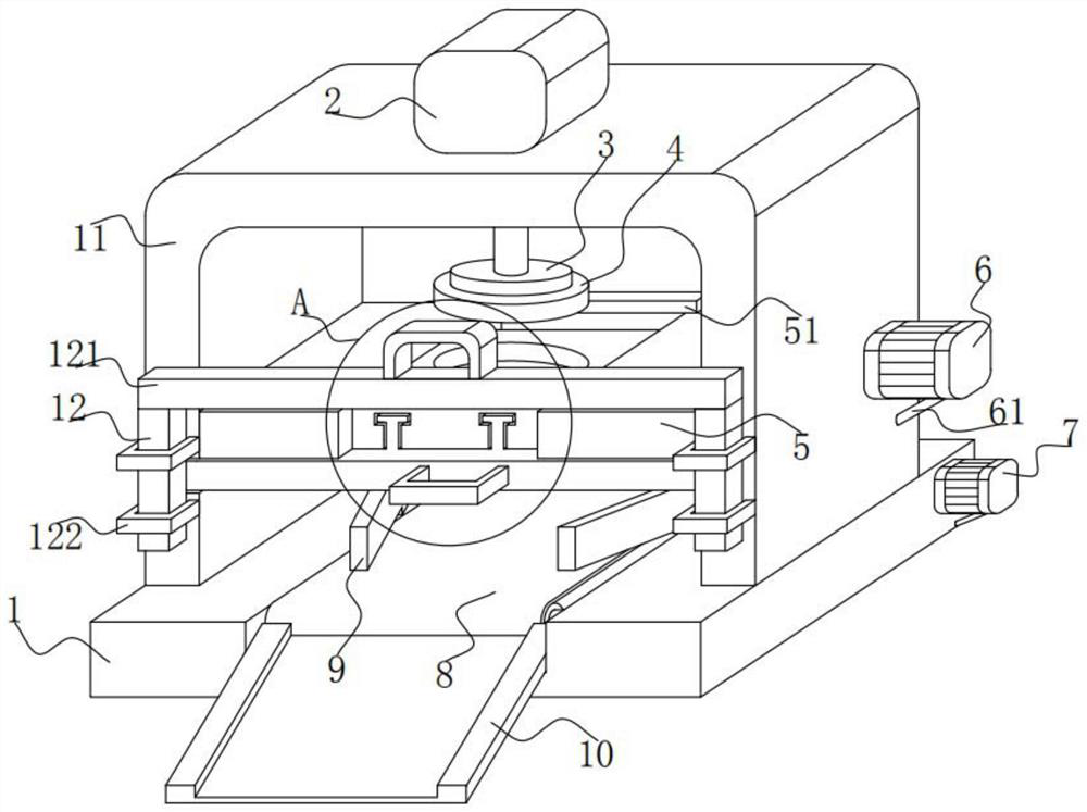 Automobile part cold stamping device with material taking device