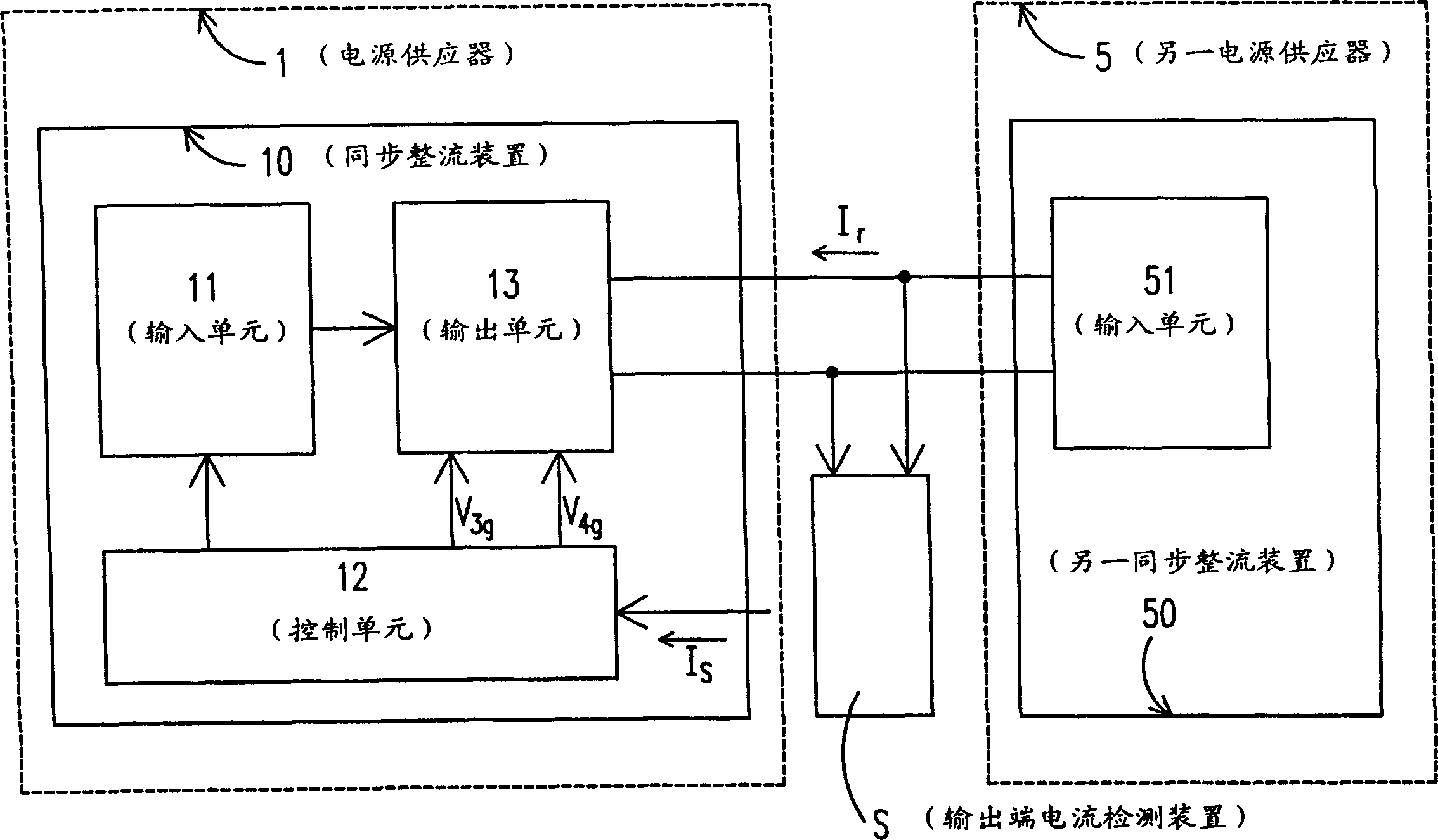 Synchronous rectificating device