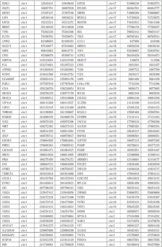 Probe for detecting circulating tumor DNA (Deoxyribonucleic Acid) of human breast cancer and application of probe