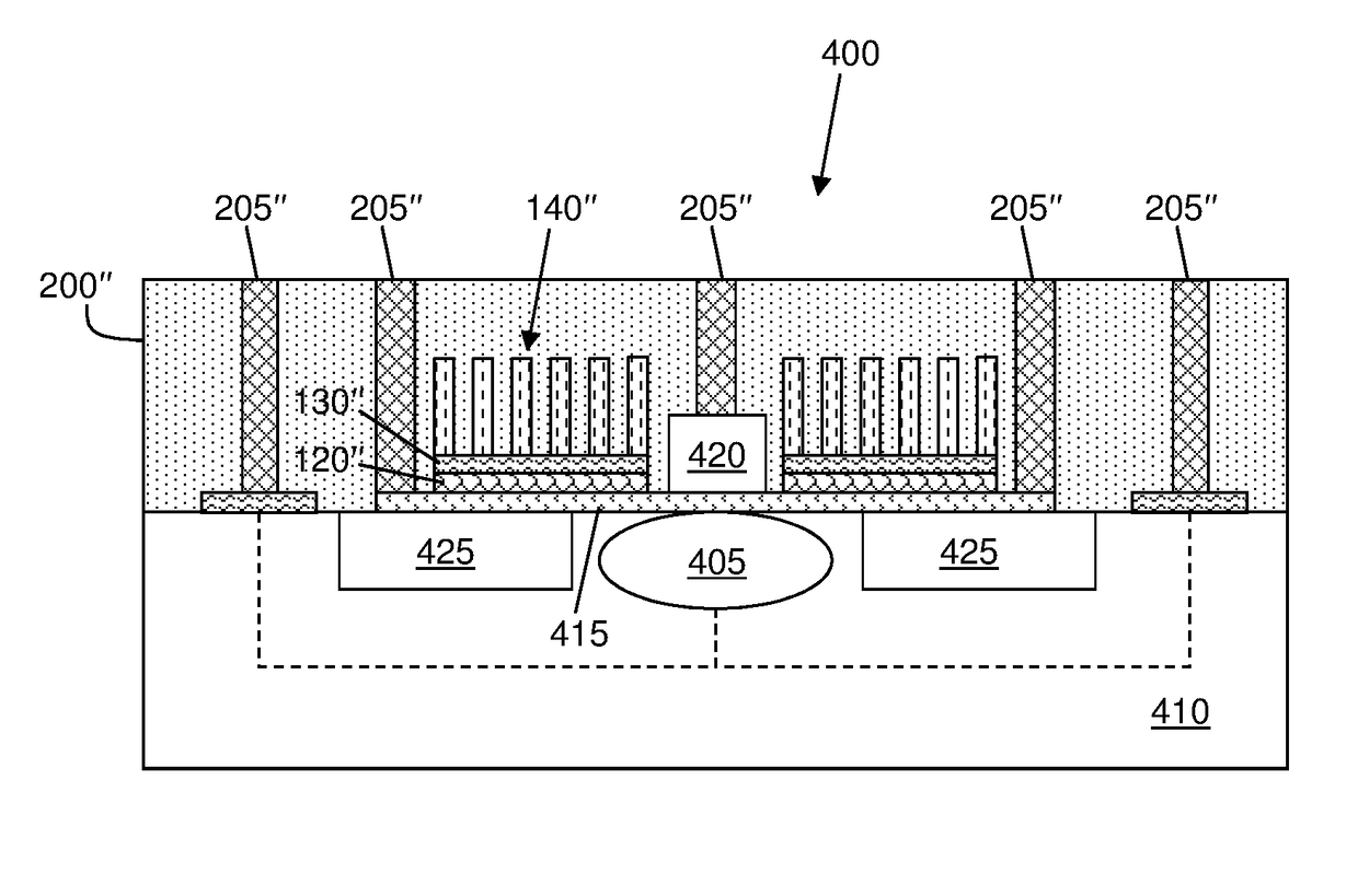 Integrated circuit heat dissipation using nanostructures