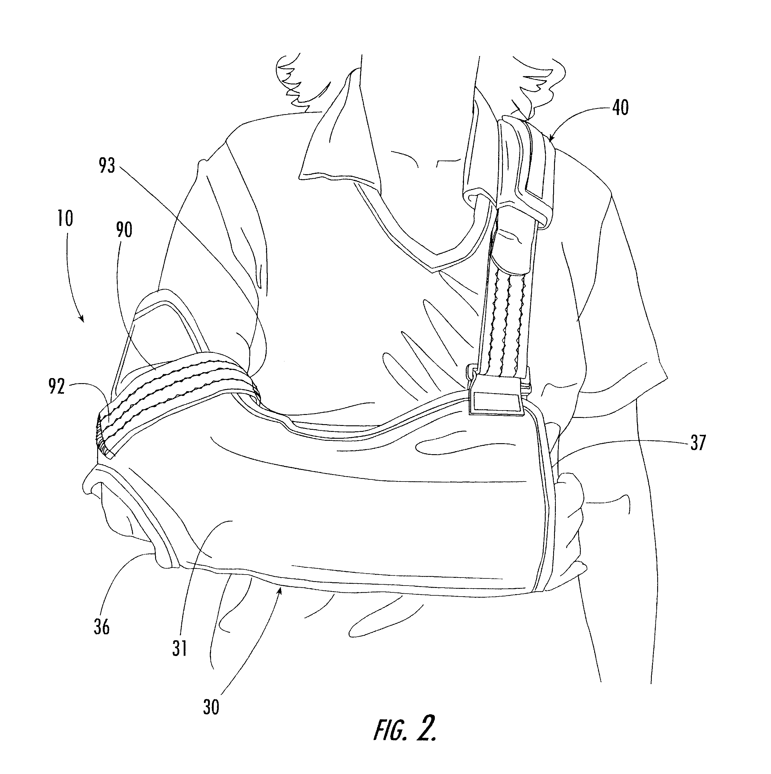 Shoulder abduction sling