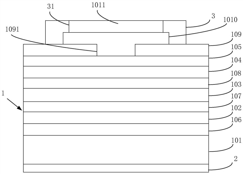 GaN-based blue-violet light vertical cavity surface emitting laser chip and manufacturing method thereof