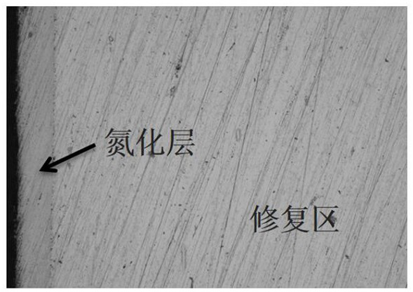 A composite treatment process of laser additive repair and surface nitriding of titanium alloy