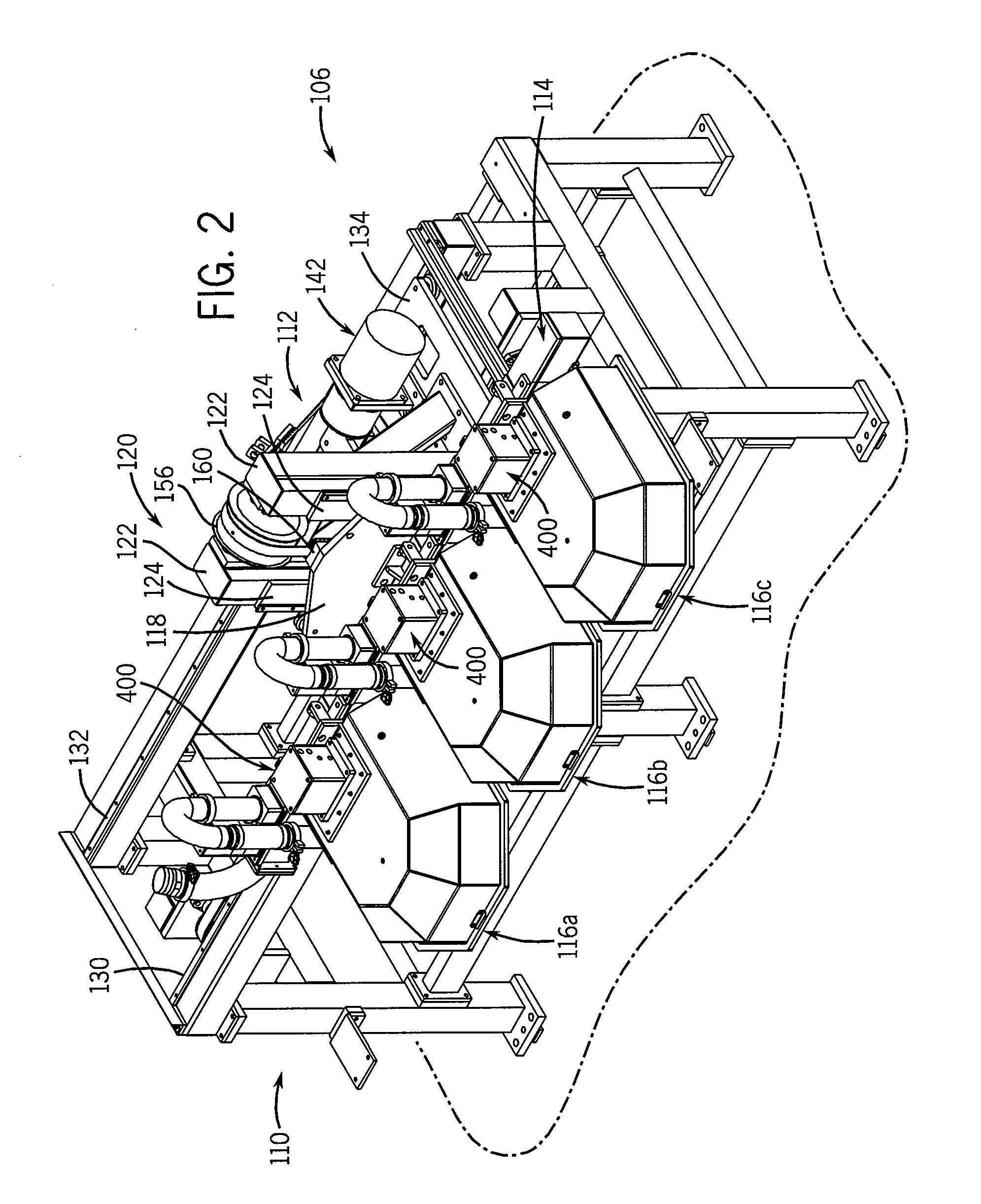 Combination vacuum manifold and support beam for a vacuum packaging system