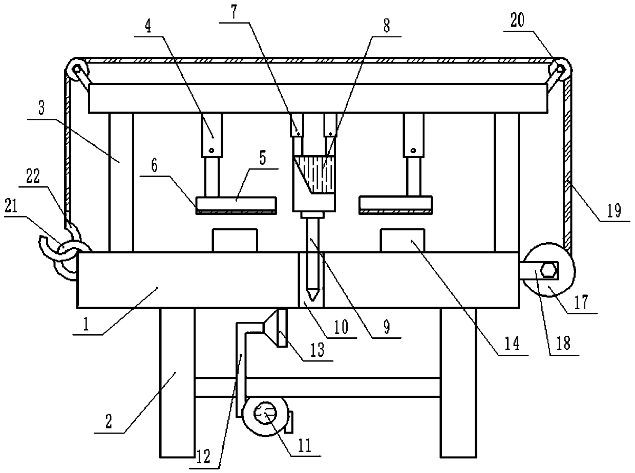 Dust-proof punching device for decorative wood board